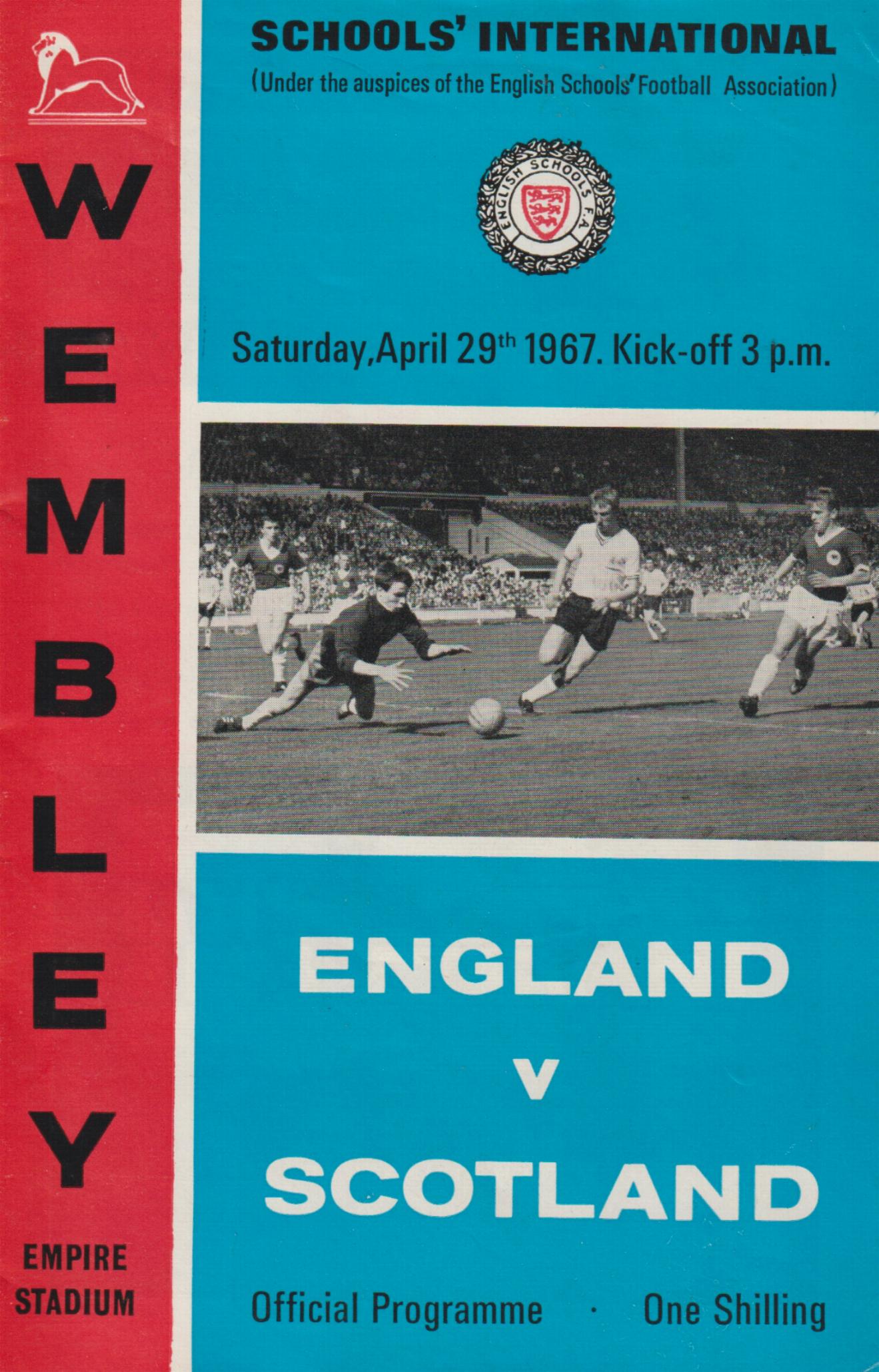 1967 - ENGLAND v SCOTLAND (SCHOOLS)